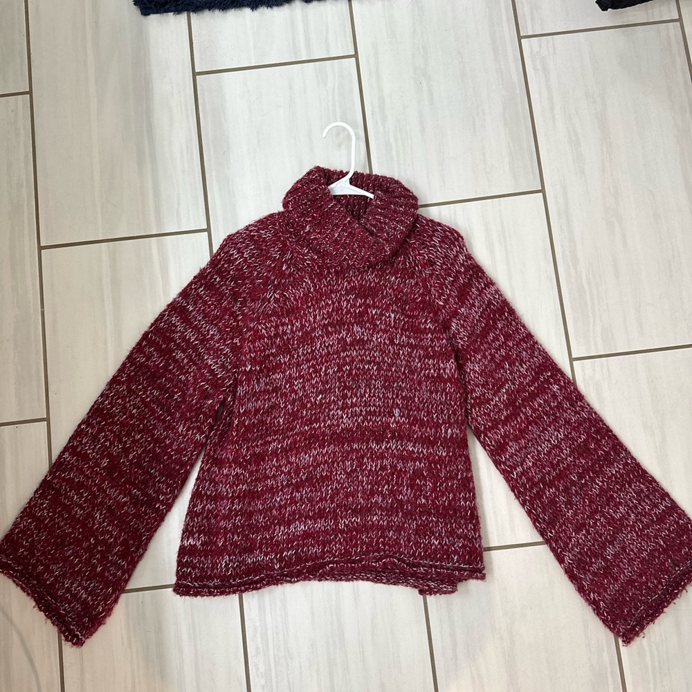 Cozy Maroon Turtleneck Sweater